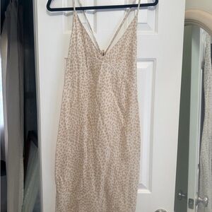 GAP Cream and Tan Animal Print Dress